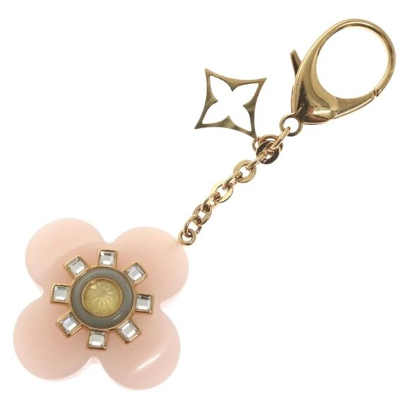 LOUIS VUITTON Porte Cles Fleur Etoile Key Holder metal Pink M66456 Auth 130592 - Picture 2 of 6